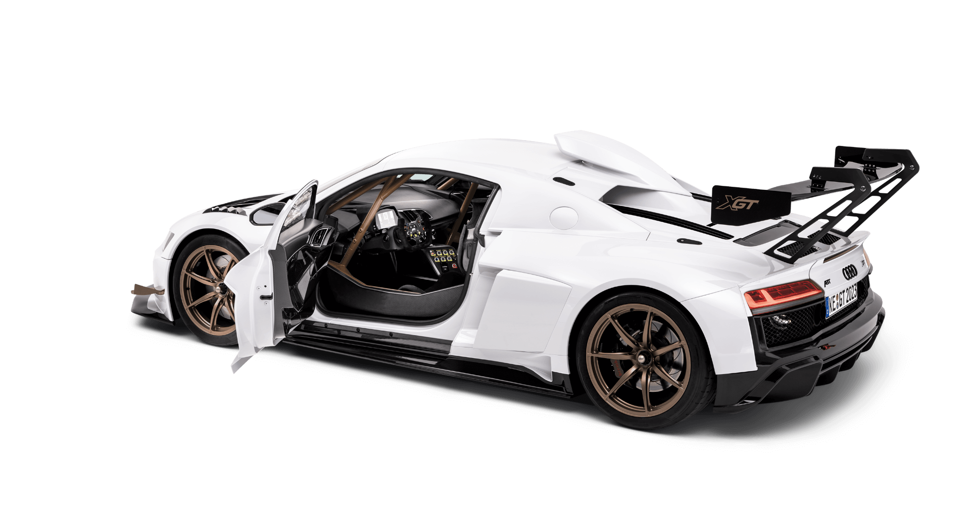 White-black XGT with bronze-coloured rims from the side view